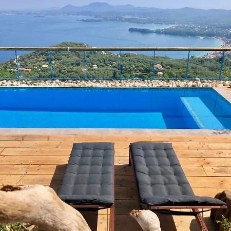 House Sienna Of Intaba Views Corfiot Riviera Corfu Island Greece Contemporary Designed Shared Pool With Spectacular Sea Views Close To Ipsos Pyrgi (Corfu)