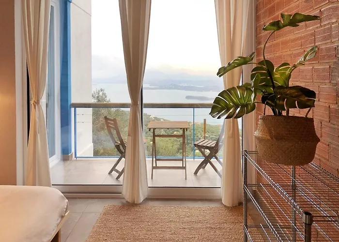 House Sienna Of Intaba Views Corfiot Riviera Corfu Island Greece Contemporary Designed Shared Pool With Spectacular Sea Views Close To Ipsos Casa vacanze Pyrgi (Corfu)